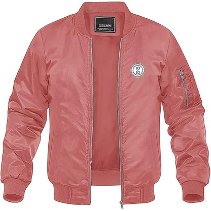 Men's 10x10 An Italian Theory Logo Lightweight Bomber Jacket Windbreaker Softshell Varsity Jacket Coat