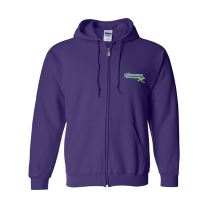 Men's  CSU-Bakersfield Roadrunners Gildan  Heavy Blend Full Zip Hooded Sweatshirt