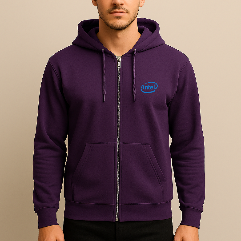 Men's Intel Logo Zipper Hoodie