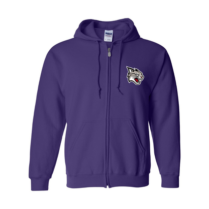 Men's  Davidson Wildcats Gildan  Heavy Blend Full Zip Hooded Sweatshirt