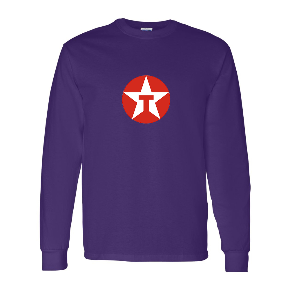 Men's Texaco Logo Gildan Heavy Cotton Long Sleeve T-Shirt