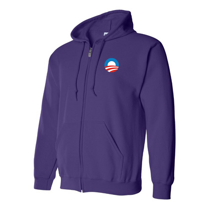Men's Obama Logo Zipper Hoodie