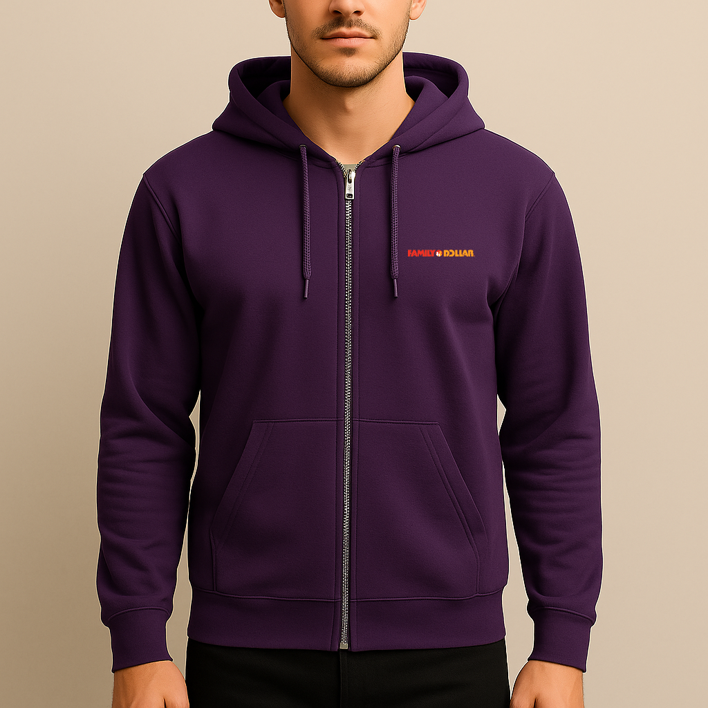 Men's Family Dollar Logo Zipper Hoodie
