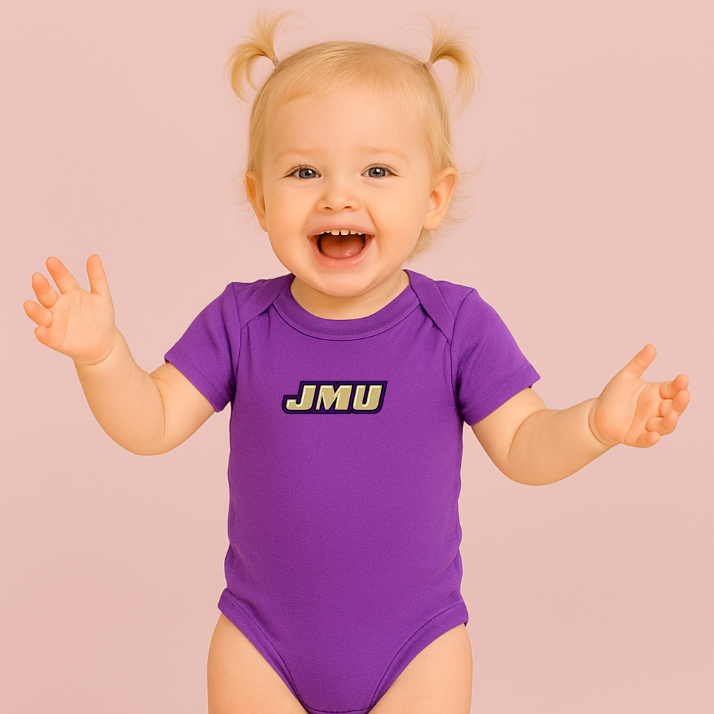 James Madison Dukes Logo Baby Romper Onesie