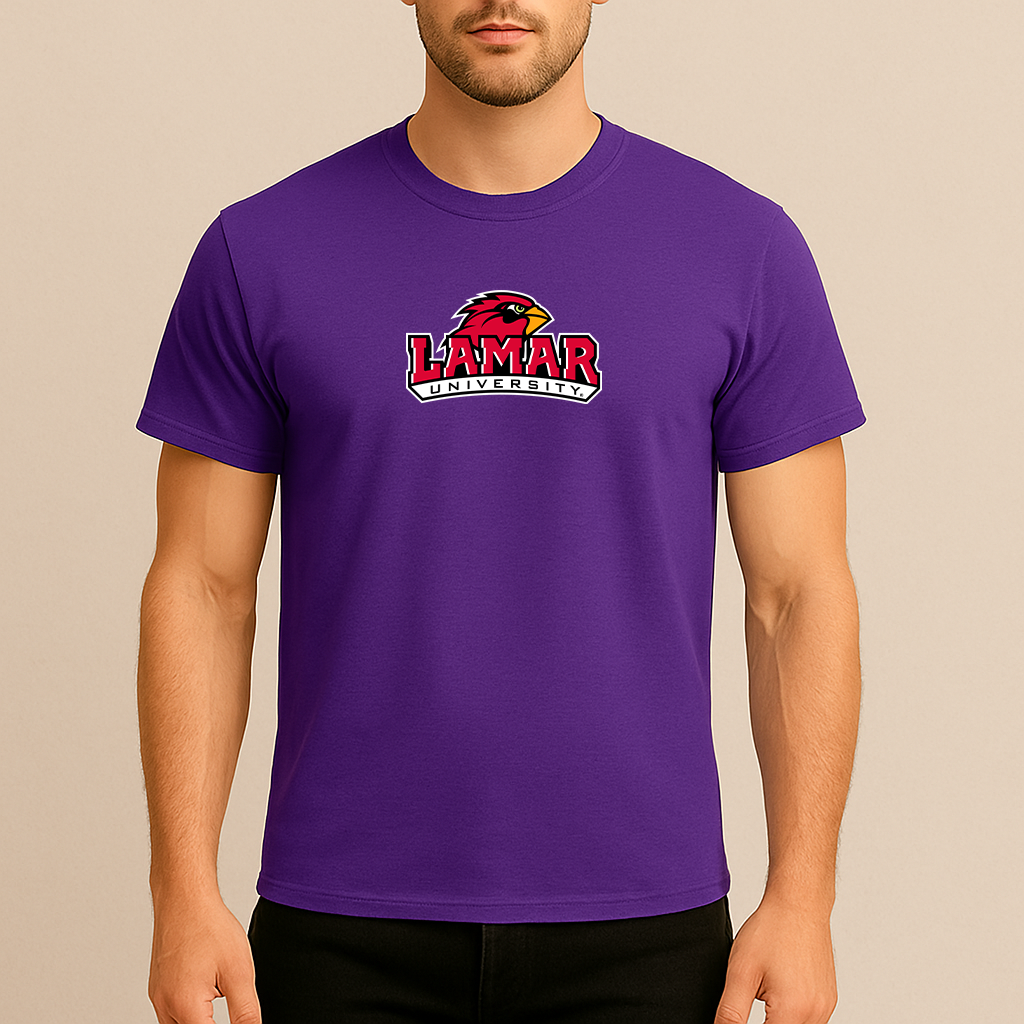 Men's Lamar Cardinals Logo Cotton T-Shirt