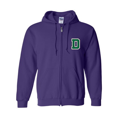 Men's Dartmouth Big Green  Gildan  Heavy Blend Full Zip Hooded Sweatshirt