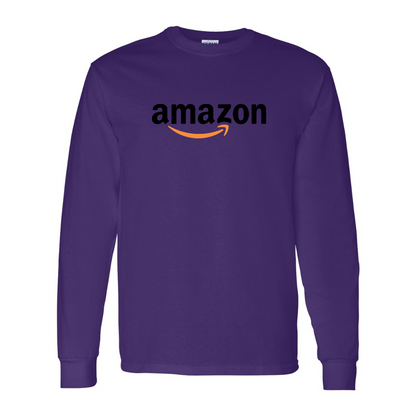 Men's Amazon Logo Gildan Heavy Cotton Long Sleeve T-Shirt