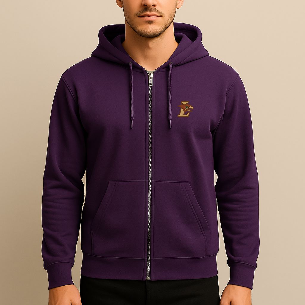 Men's Lehigh Mountain Hawks Logo  Zipper Hoodie