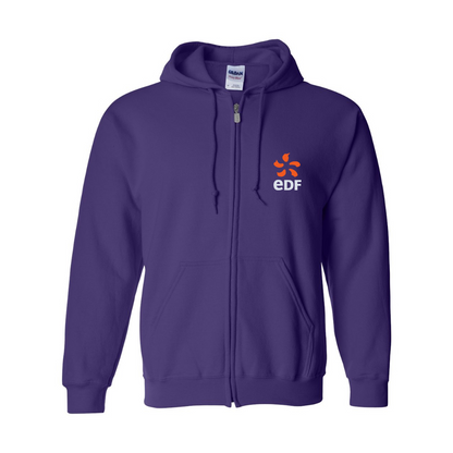 Men's Edf Gildan  Heavy Blend Full Zip Hooded Sweatshirt