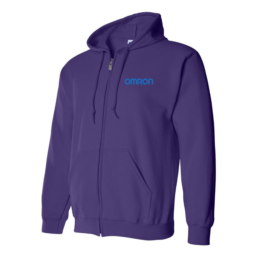 Men's Omron Logo Zipper Hoodie