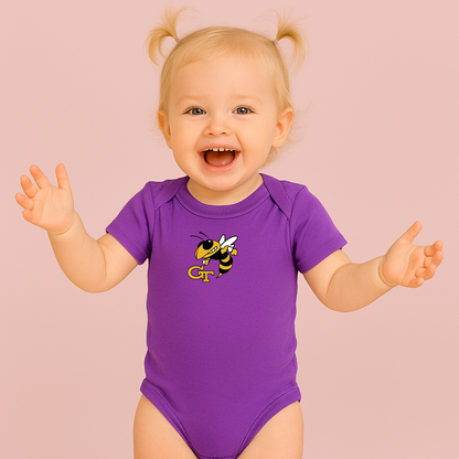 George Georgia Tech Yellow Jackets Logo Baby Romper Onesie