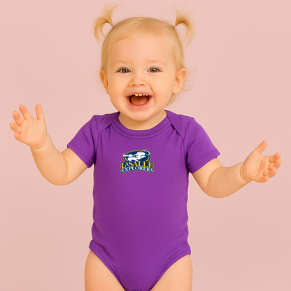 La Salle Explorers Logo Baby Romper Onesie