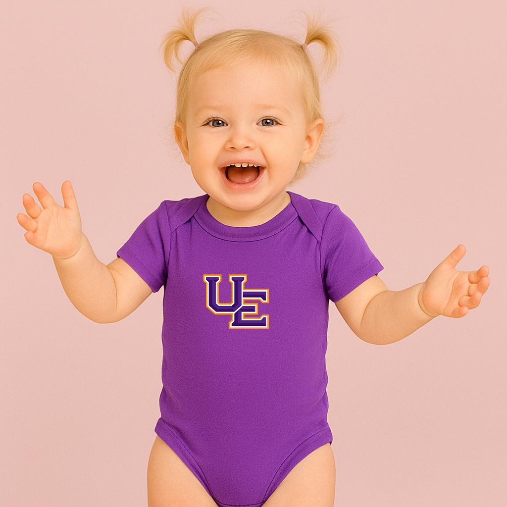 Evansville Purple Aces Logo Baby Romper Onesie
