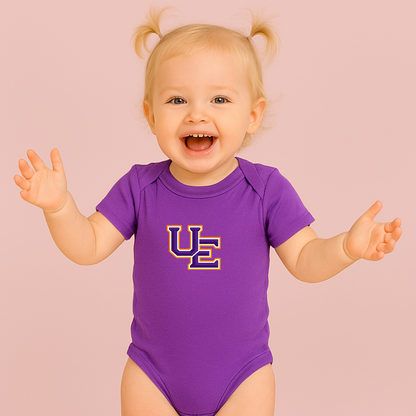 Evansville Purple Aces Logo Baby Romper Onesie