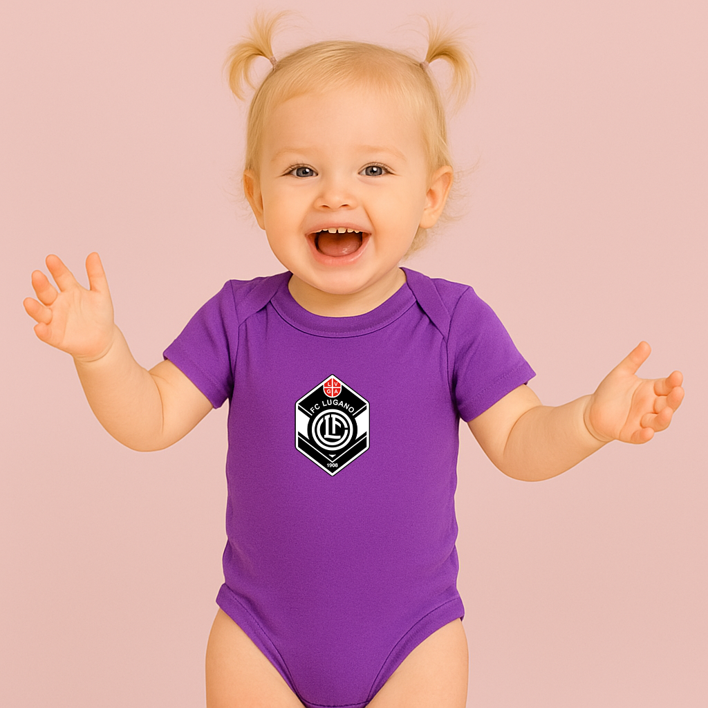 FC Lugano Soccer Logo Baby Romper Onesie