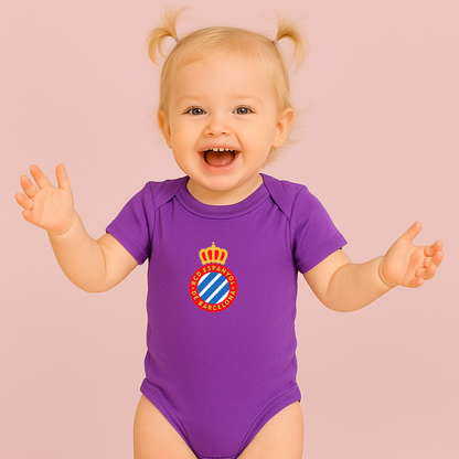 Espanyol Soccer Logo Baby Romper Onesie