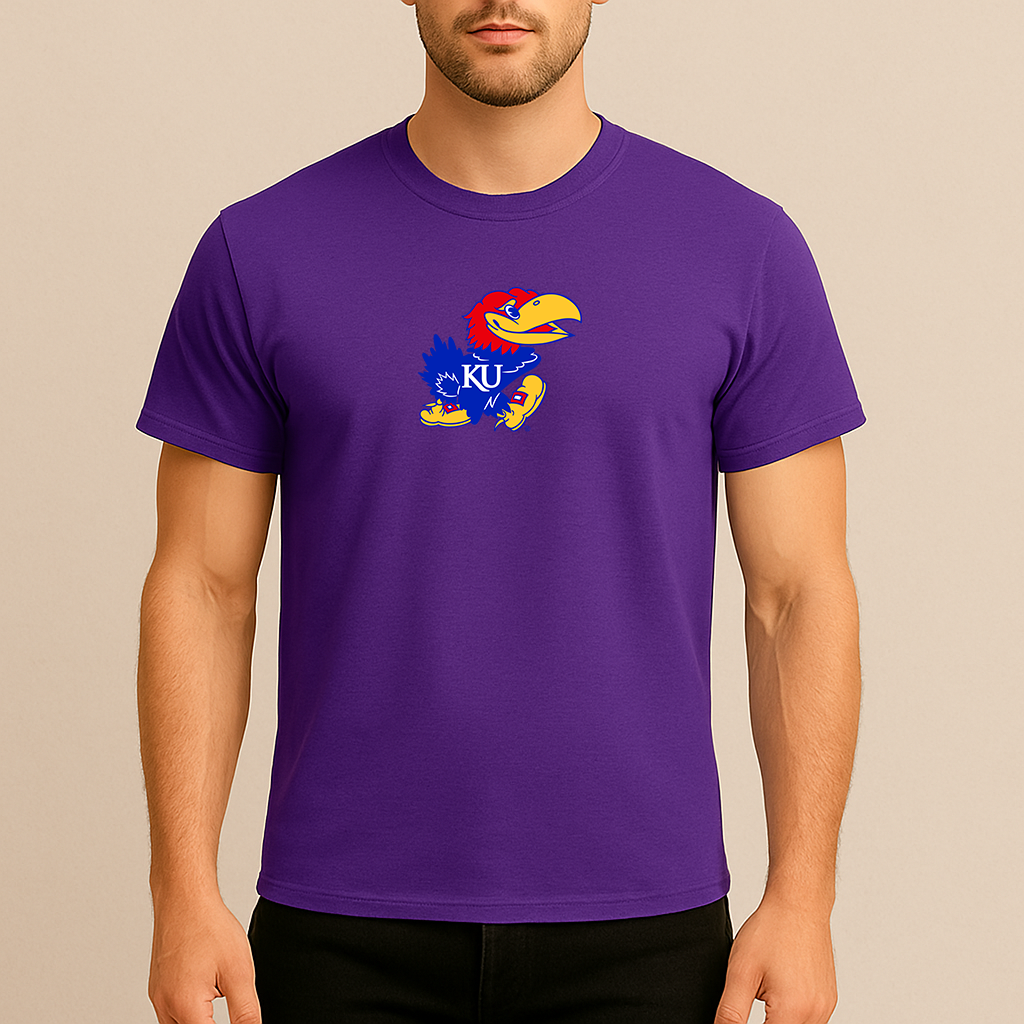 Men's Kansas Jayhawks Logo Cotton T-Shirt