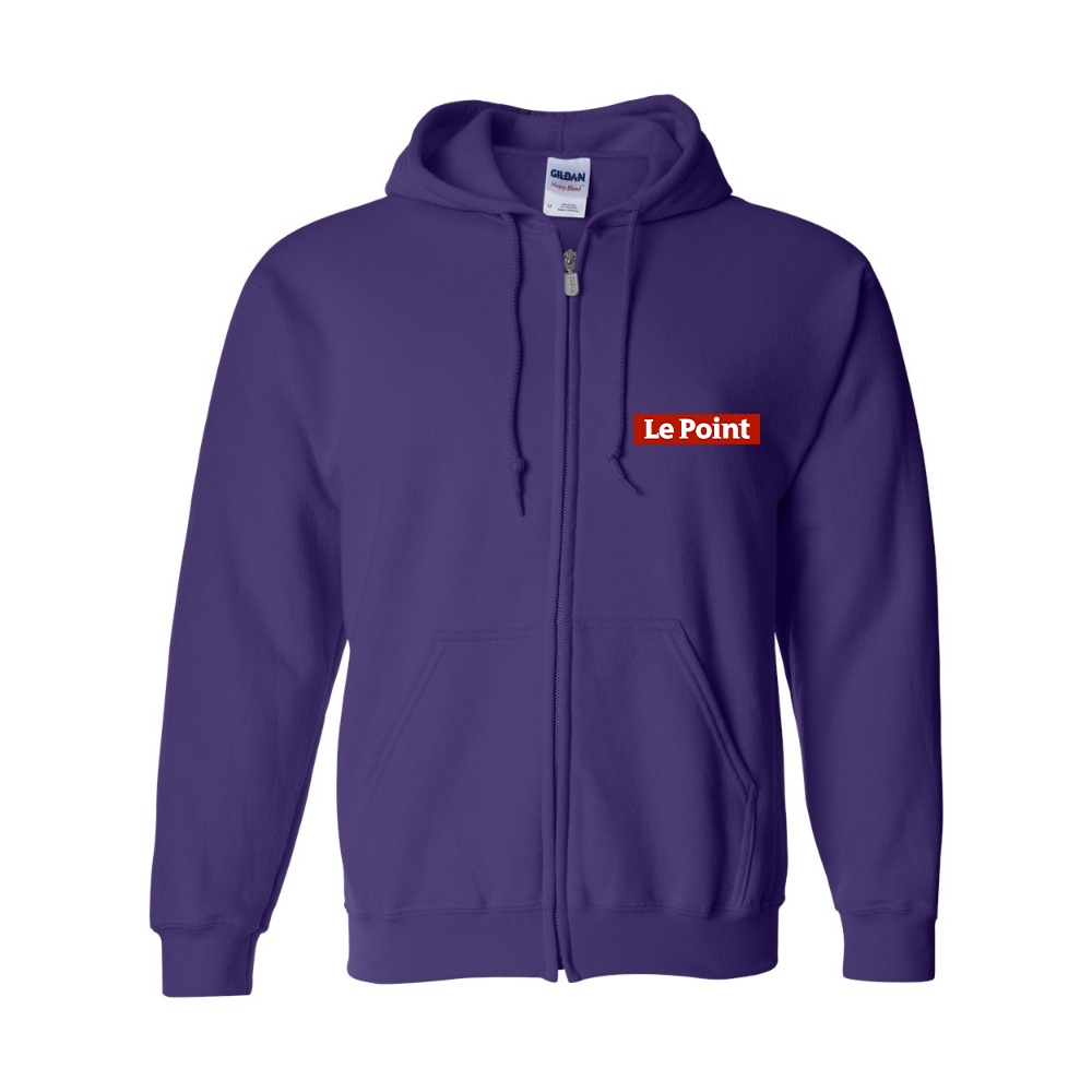 Men's Le Point Gildan  Heavy Blend Full Zip Hooded Sweatshirt