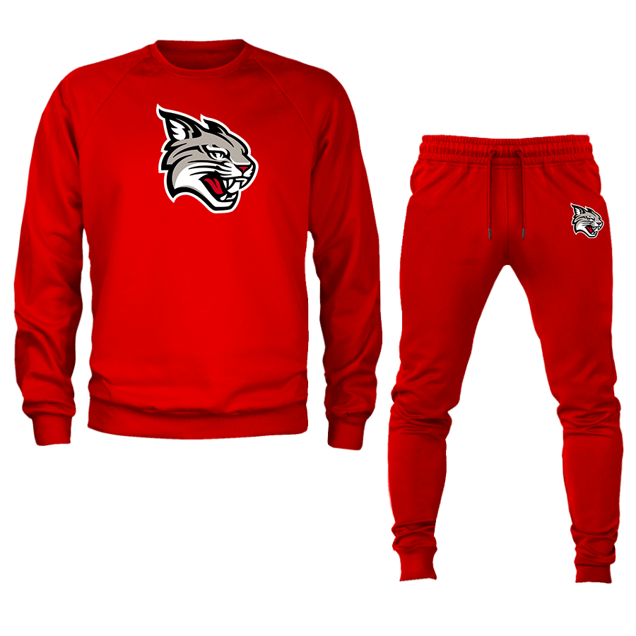 Men's Davidson Wildcats Crewneck Sweatshirt Joggers Suit