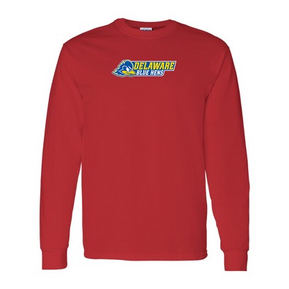 Men's  Delaware Blue Hens Gildan Heavy Cotton Long Sleeve T-Shirt