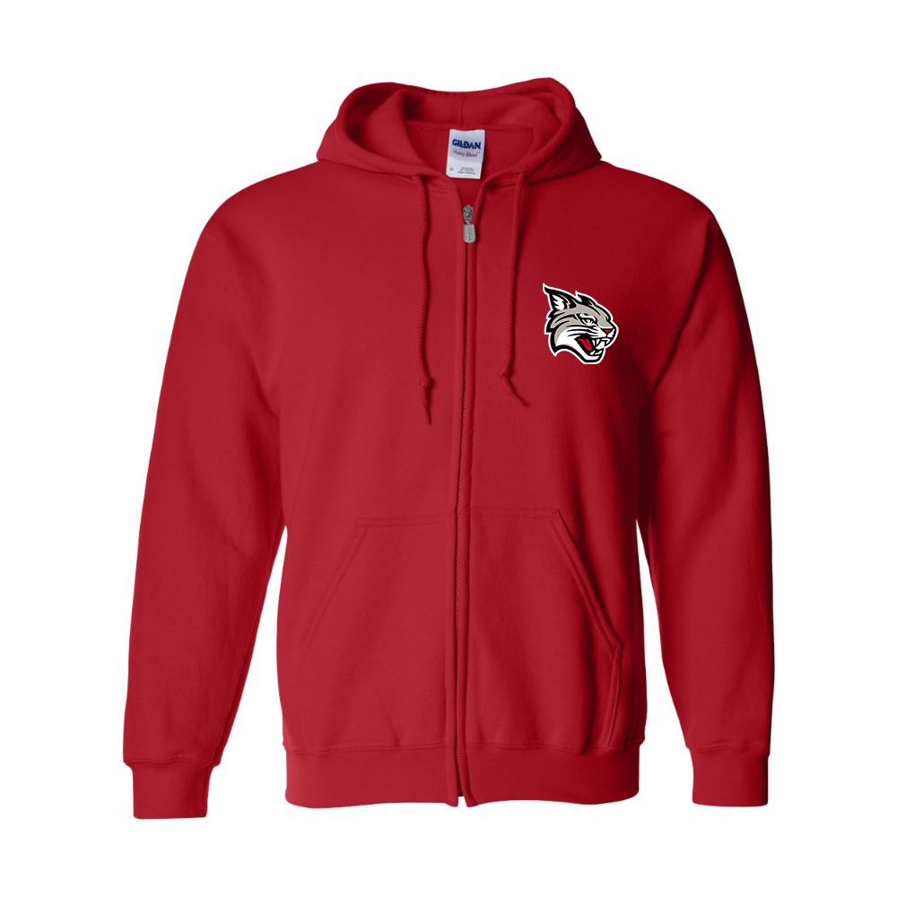 Men's  Davidson Wildcats Gildan  Heavy Blend Full Zip Hooded Sweatshirt