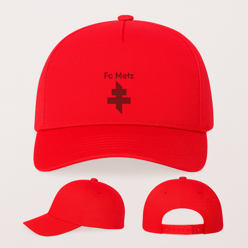 FC Metz Soccer Logo Five Panel Twill Snapback Cap