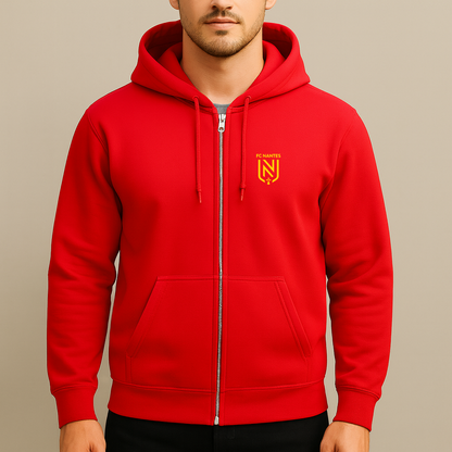 Men's FC Nantes Soccer Logo Zipper Hoodie