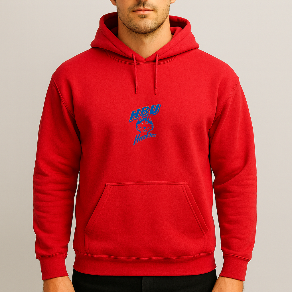 Men's Houston Baptist Huskies Logo Pullover Hoodie