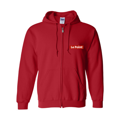 Men's Le Point Gildan  Heavy Blend Full Zip Hooded Sweatshirt