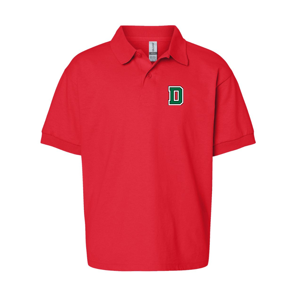 Youth  Dartmouth Big Green  Gildan Dry Blend Jersey Polo