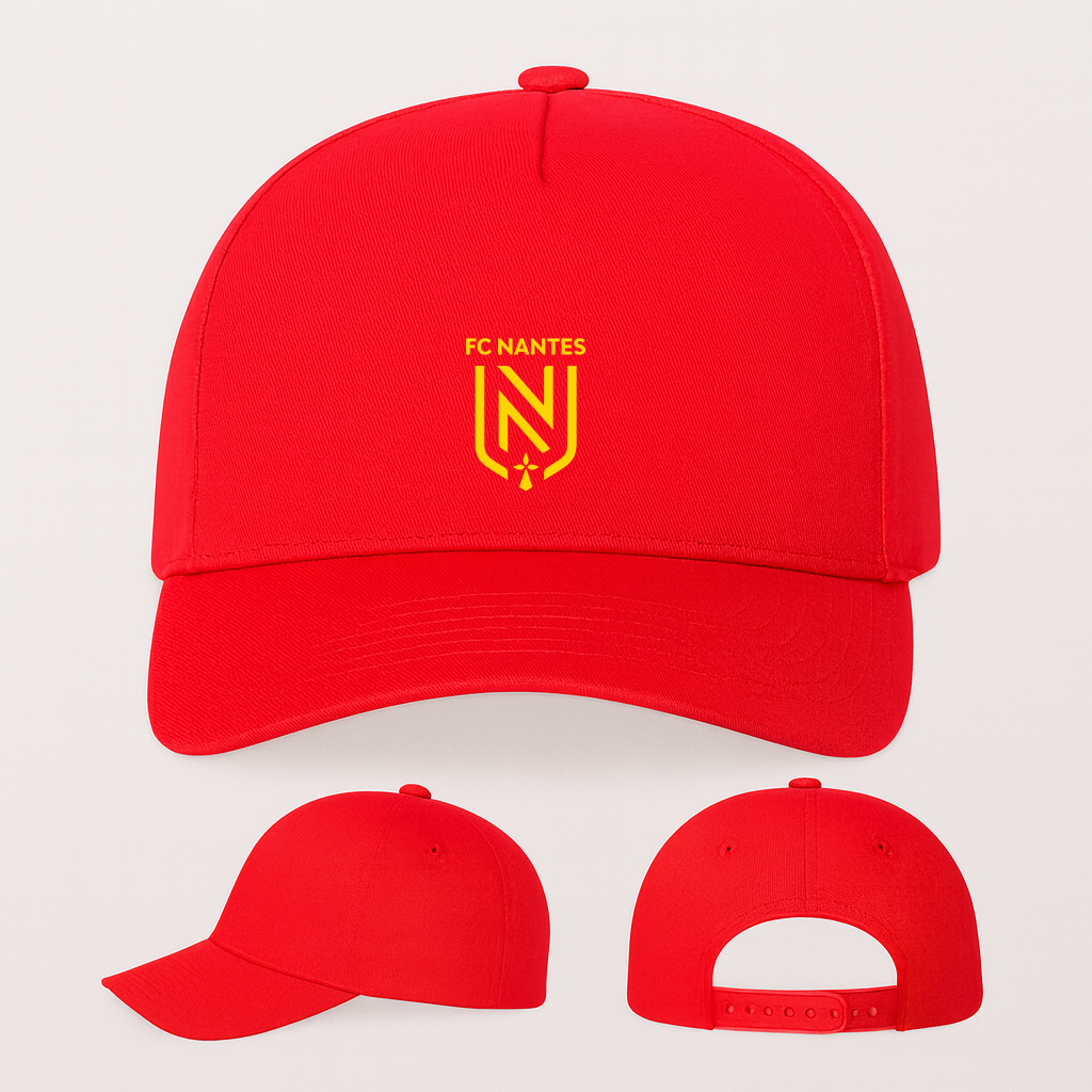 FC Nantes Soccer Logo Five Panel Twill Snapback Cap