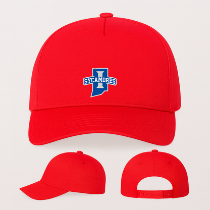 Indiana State Sycamores Logo Five Panel Twill Snapback Cap