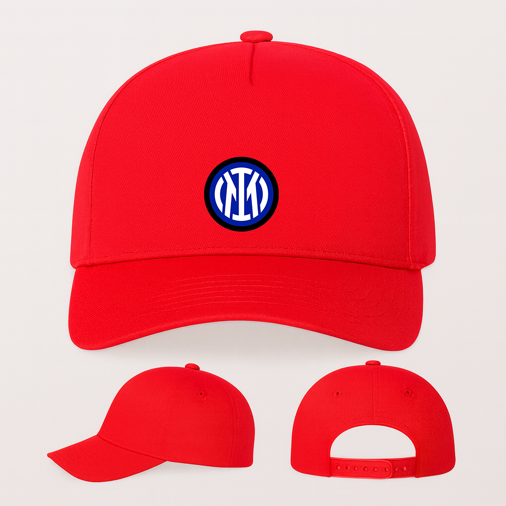 Inter Milan 2025 Soccer Logo Five Panel Twill Snapback Cap