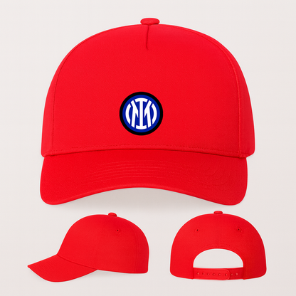 Inter Milan 2025 Soccer Logo Five Panel Twill Snapback Cap