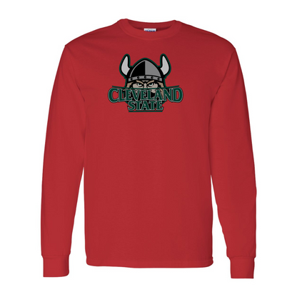 Men's  Cleveland State Vikings Gildan Heavy Cotton Long Sleeve T-Shirt