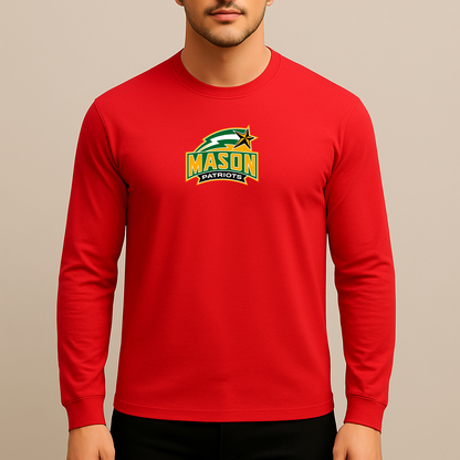 Men's George Mason Patriots Logo Long Sleeve T-Shirt
