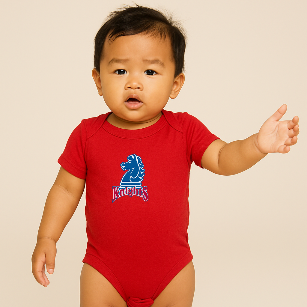 Fairleigh Dickinson Knights Logo Baby Romper Onesie
