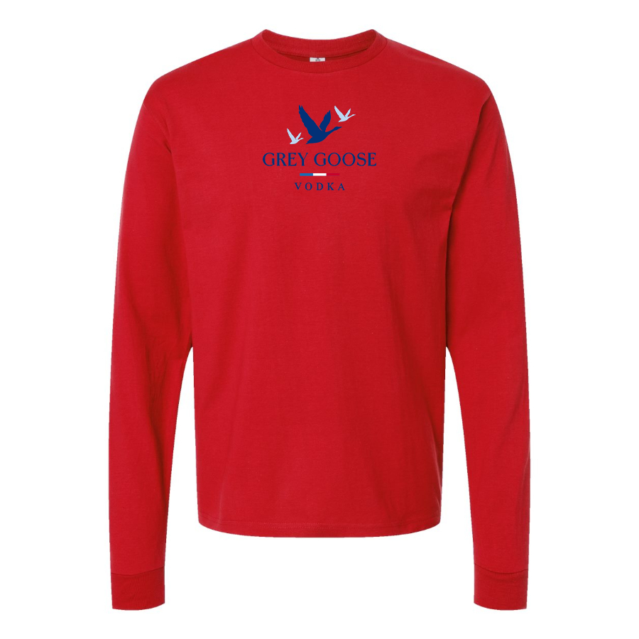 Youth Grey Goose Logo Cotton Long Sleeve T-Shirt