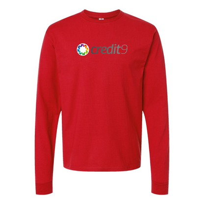Men's Сredit9 Logo Cotton Long Sleeve T-Shirt