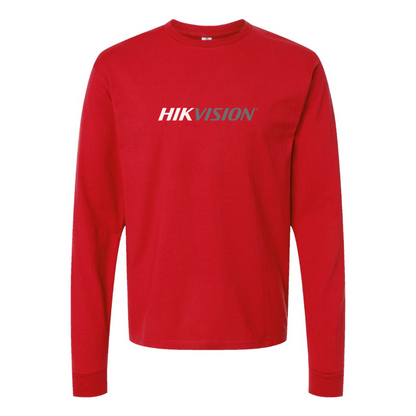 Men's Hikvision Logo Cotton Long Sleeve T-Shirt