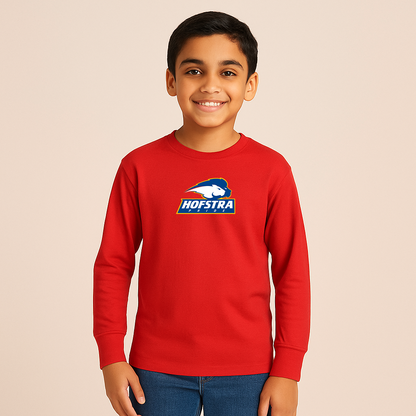 Youth Hofstra Pride Logo Cotton Long Sleeve T-Shirt