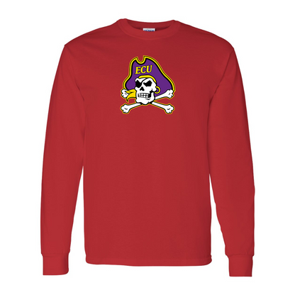 Men's East Carolina Pirates Gildan Heavy Cotton Long Sleeve T-Shirt