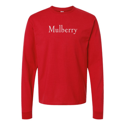Men's Mulberry  Logo Cotton Long Sleeve T-Shirt