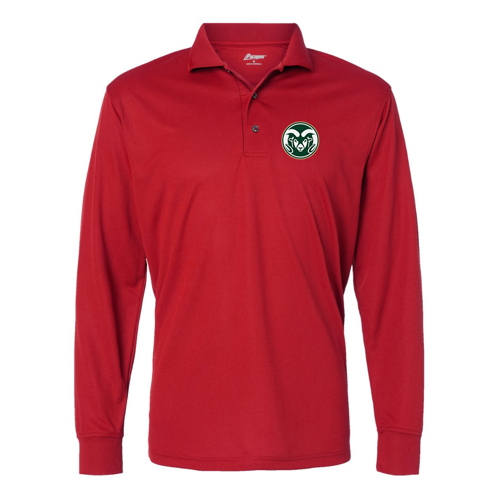 Men's   Colorado State Rams Paragon Prescott Long Sleeve Polo
