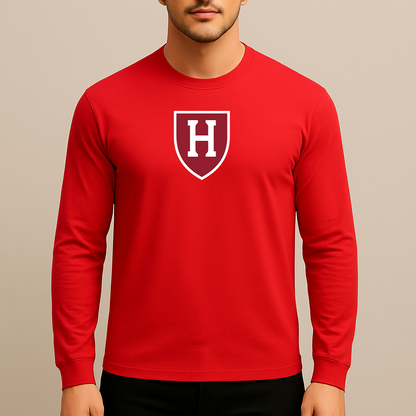 Men's Harvard Crimson Logo Long Sleeve T-Shirt