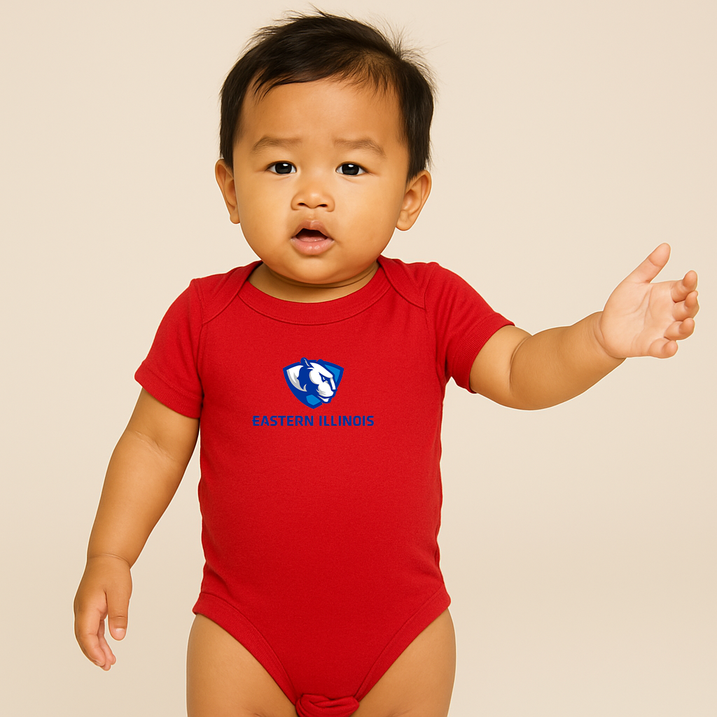 Eastern Illinois Panthers Logo Baby Romper Onesie