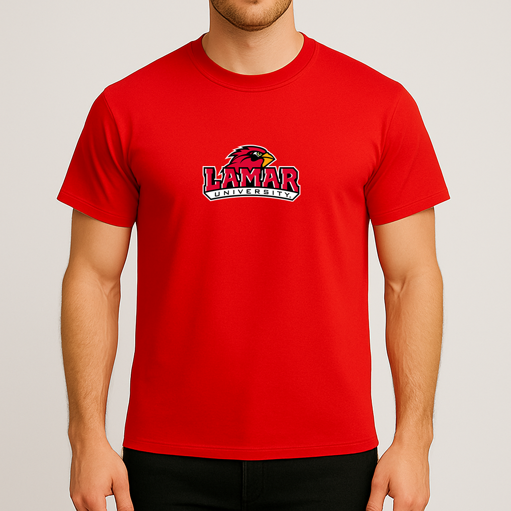 Men's Lamar Cardinals Logo Cotton T-Shirt