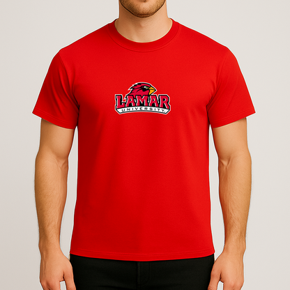 Men's Lamar Cardinals Logo Cotton T-Shirt