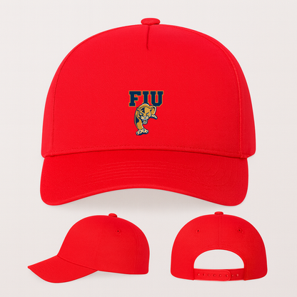 FIU Panthers Logo Five Panel Twill Snapback Cap