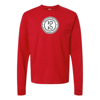 Men's 10x10 An Italian Theory Logo Cotton Long Sleeve T-Shirt